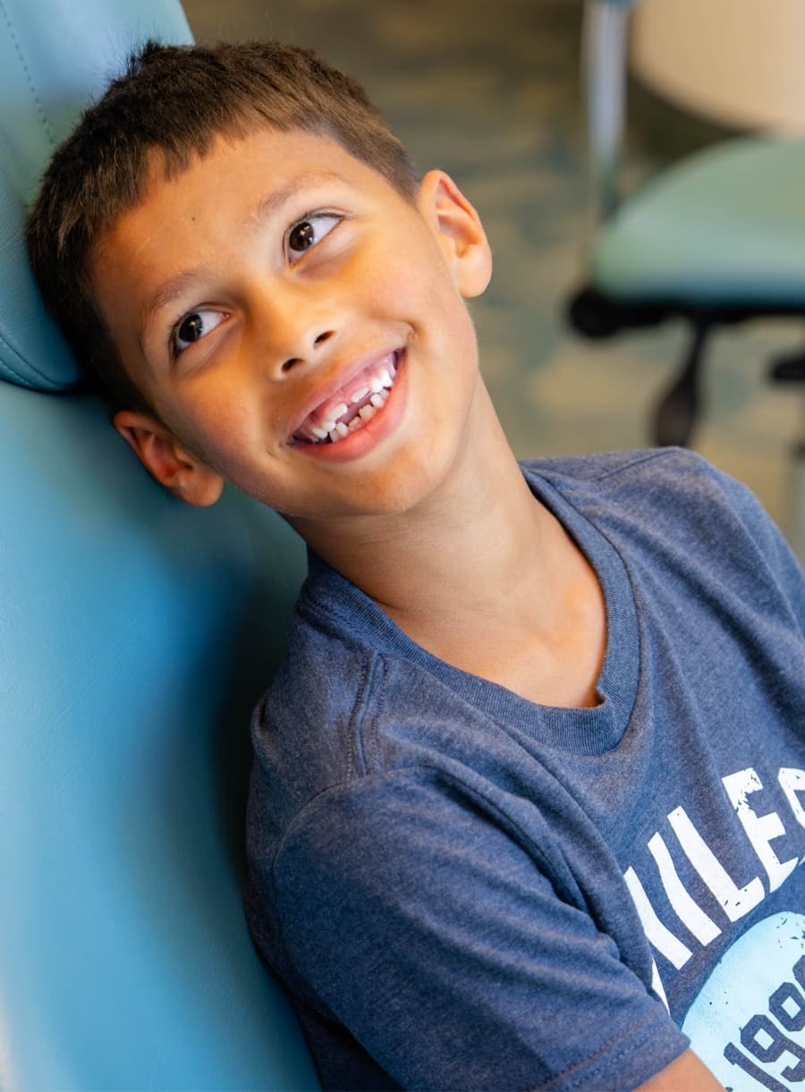 young patient smiling during visit