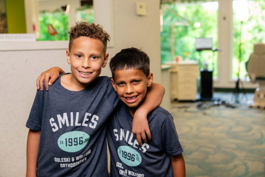 Young patient at a first orthodontic visit with Doleski & Wolford Orthodontics